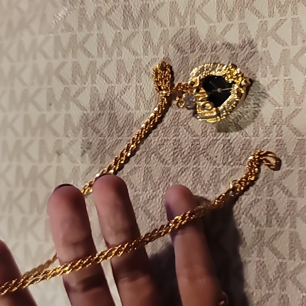 Vintage Sarah Coventry Heart Clock/watch Necklace Aprox. 15in Long - Picture 2 of 4